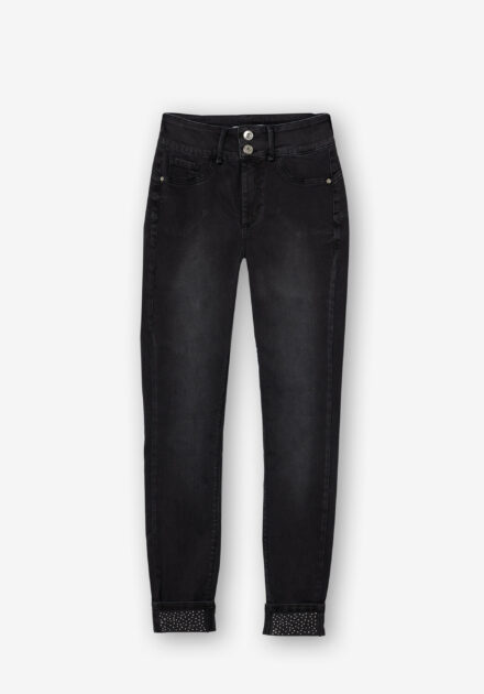 One Size® – Double Confort - Noir Délavé Avec Strass